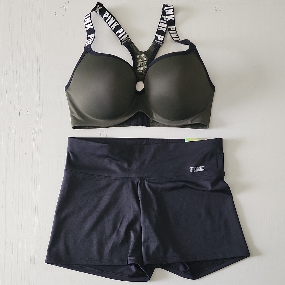 PINK Victoria's Secret Black Sports Bra Intimates